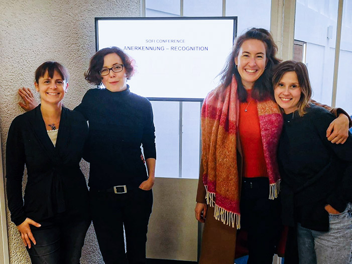 Photo from SAFI's first conference. You can see the founders of SAFI (from left to right): Sabrina Zucca-Soest, Anna Fruhstdorfer, Kristin Albrecht, Claudia Wirsing